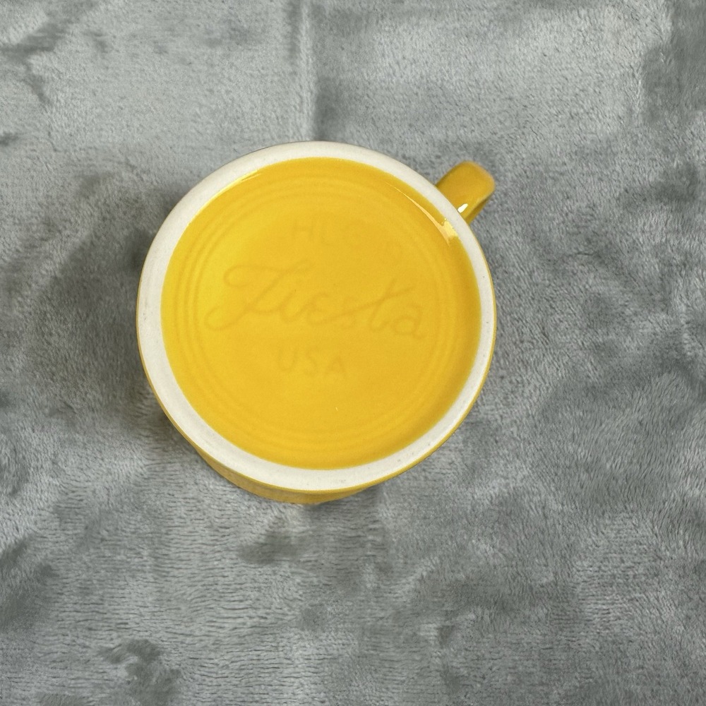 Fiesta Fiestaware Homer Laughlin Ring Handled Mug Daffodil NWOT - Picture 2 of 4